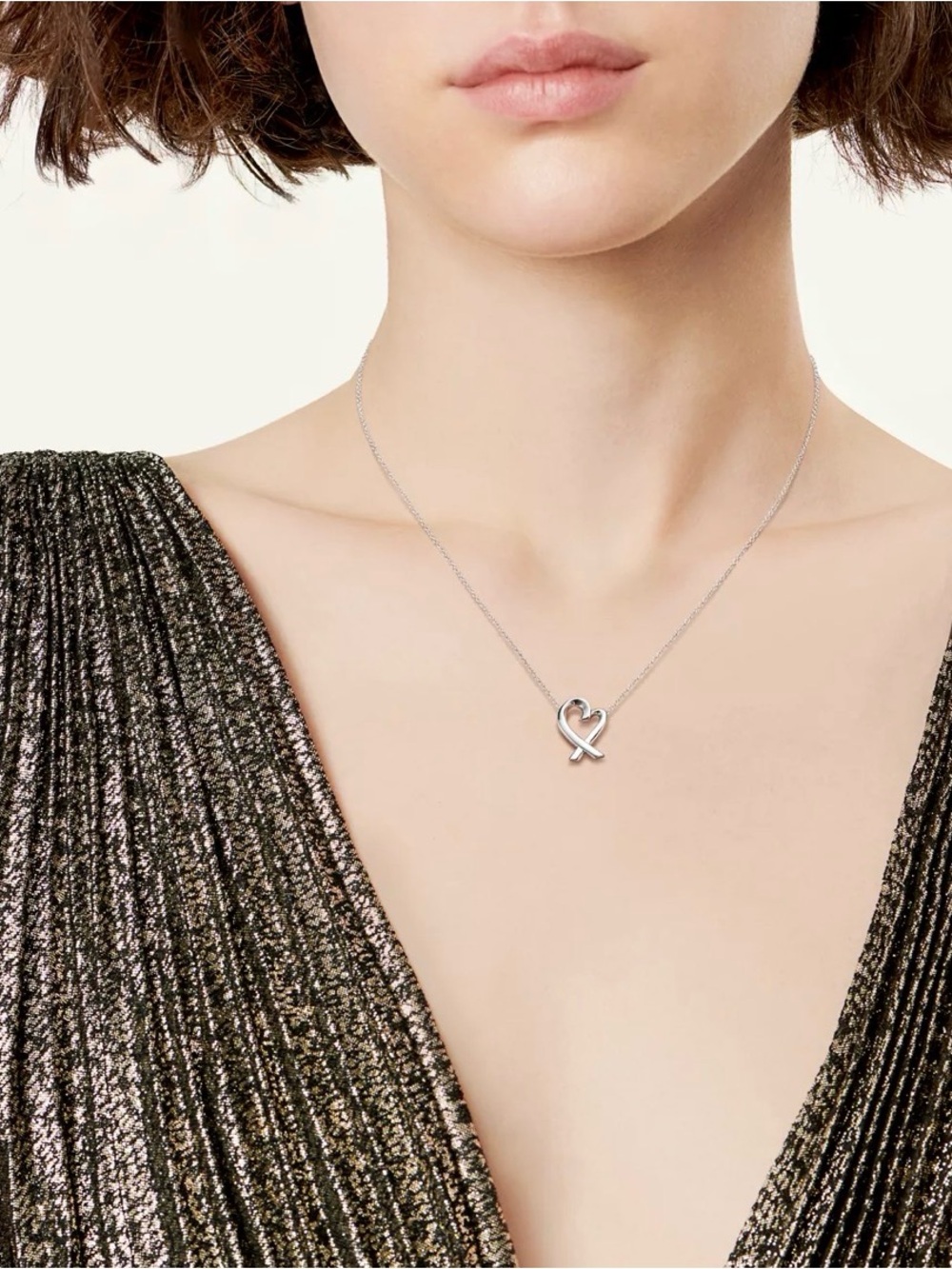 Tiffany & Co. Paloma Picasso Loving Heart Pendant Necklace  16” - Silver 925